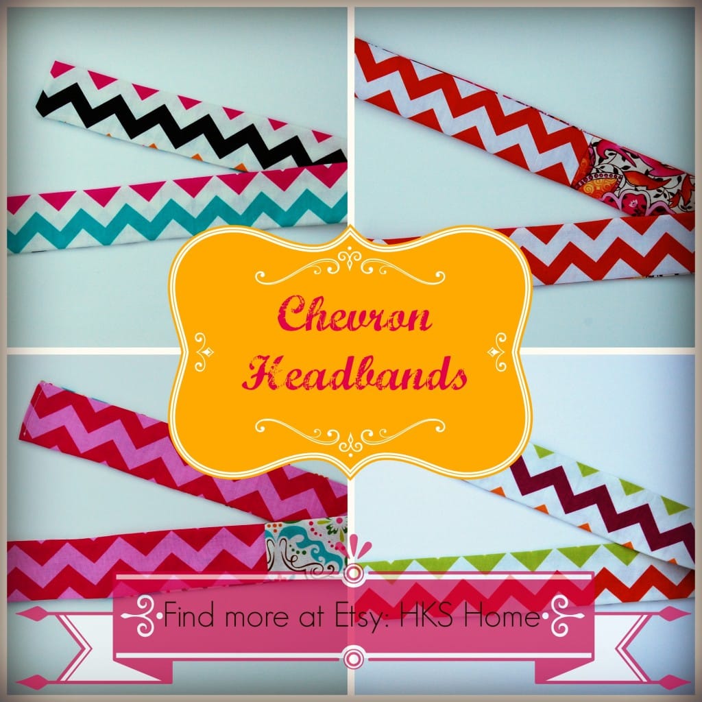 Chevron headbands on Etsy