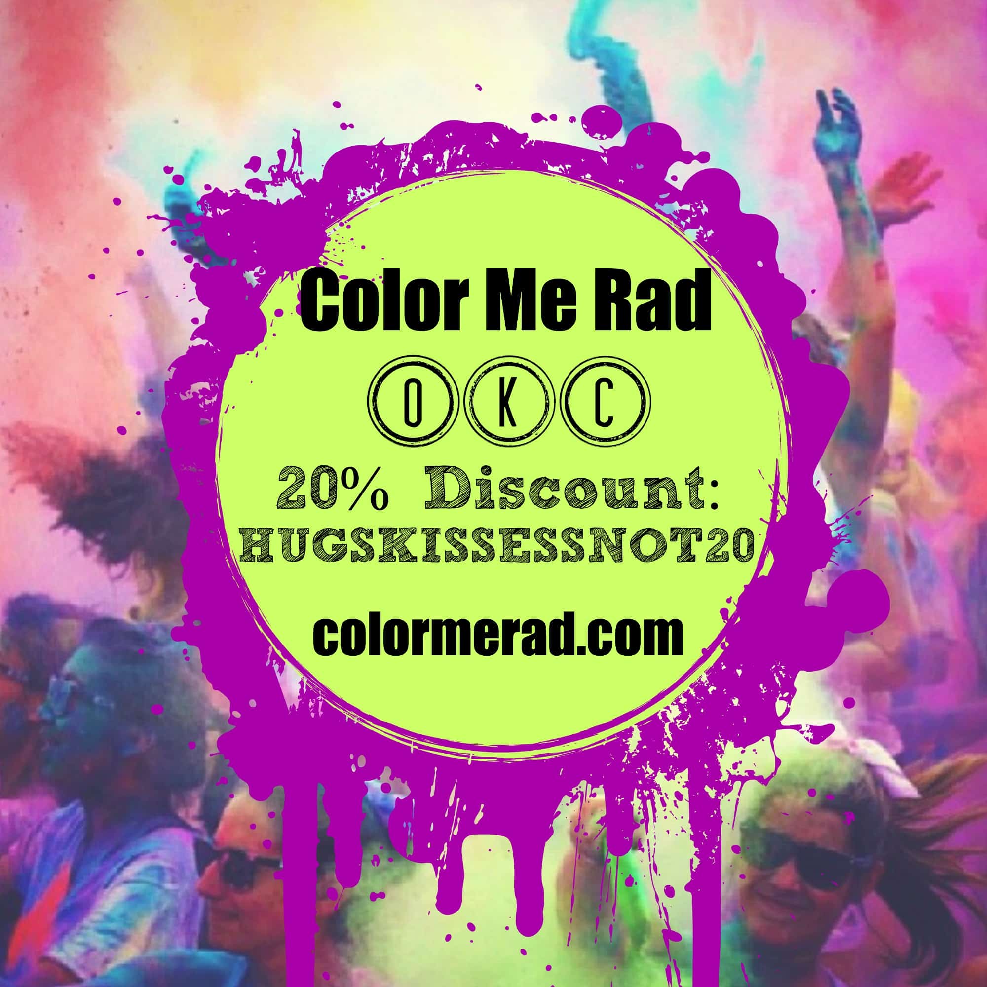 Color Me Rad Discount and Giveaway Hugs, Kisses and Snot