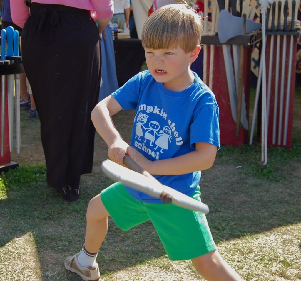 wooden battle ax