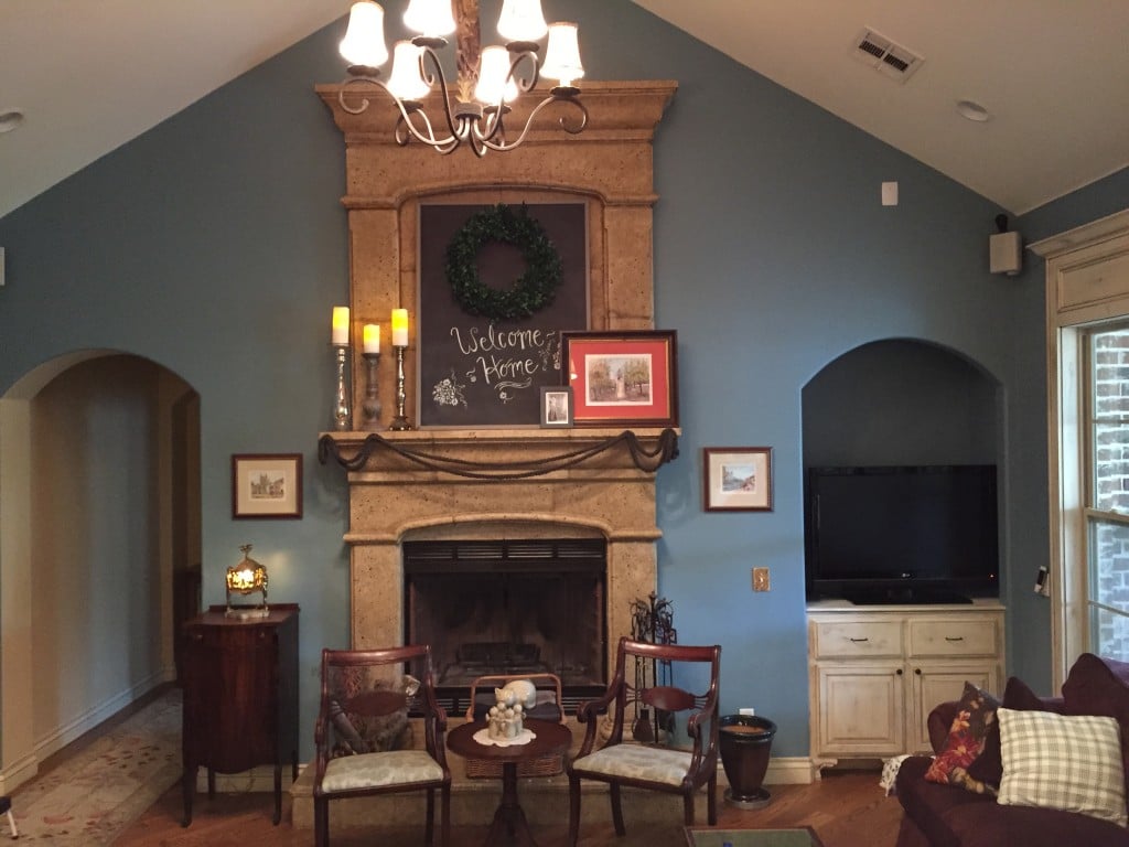 chalkboard mantel decor