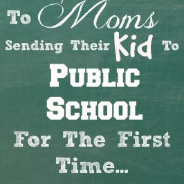 letter to moms sending their kid to school