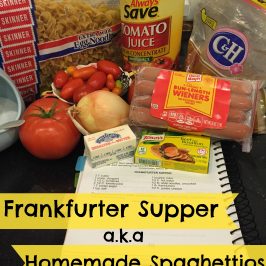 Frankfurter Supper a.k.a Homemade Spaghettios