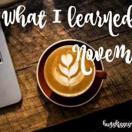 what i learned in november