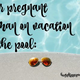pregnant woman on vacation