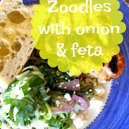 Zoodles with Onions and Feta and Fighting Childhood Hunger