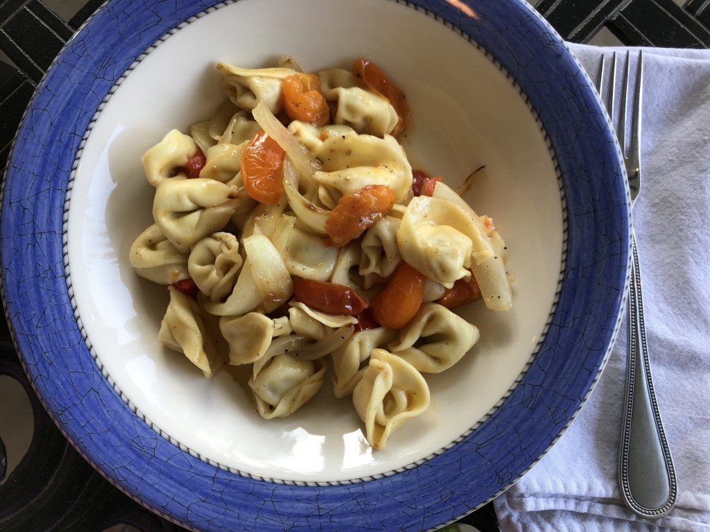 grilled onion and tomato tortellini