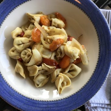 Grilled Onion and Tomato Tortellini